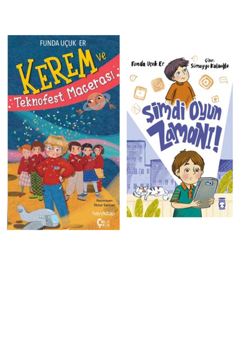 Funda Uçuk Er Kerem ve Teknofest Macerası +1 Adet Kitap Set