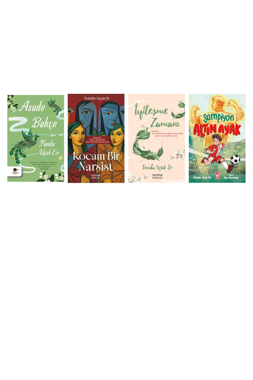 Funda Uçuk Er Asude Bahçe +3 Adet Kitap Set