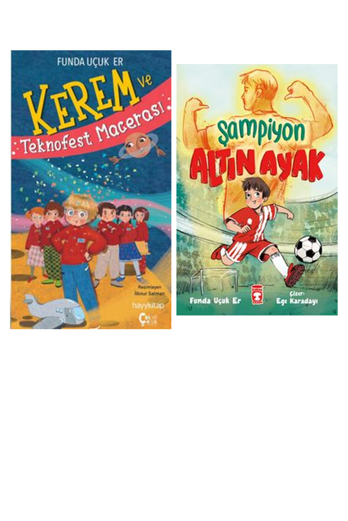 Funda Uçuk Er Kerem ve Teknofest Macerası +1 Adet Kitap Set