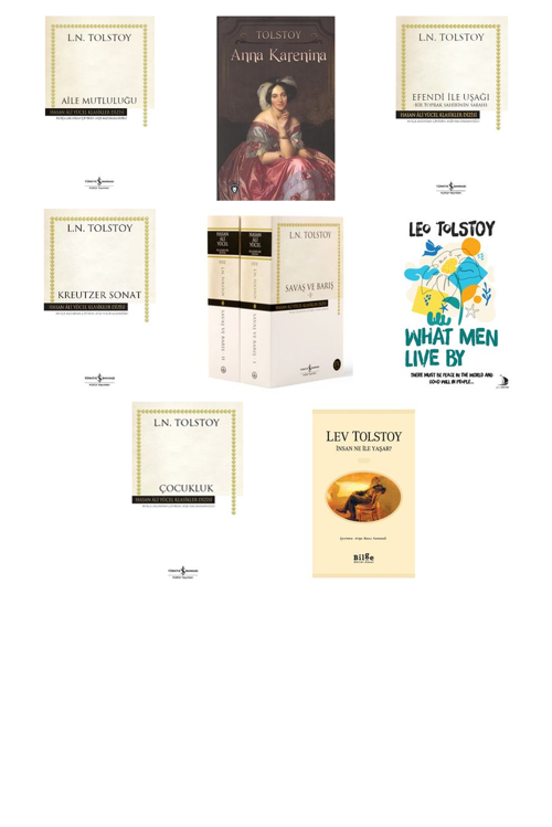 Lev N. Tolstoy Aile Mutluluğu (Karton Kapak) +7 Adet Kitap Set