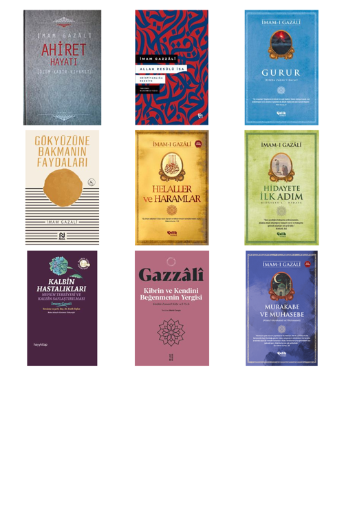 İmam Gazali Ahiret Hayatı / Ölüm - Kabir - Kıyamet +8 Adet Kitap Set