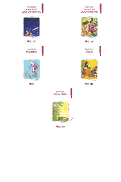 Roald Dahl Charlie'nin Büyük Cam Asansörü +4 Adet Kitap Set