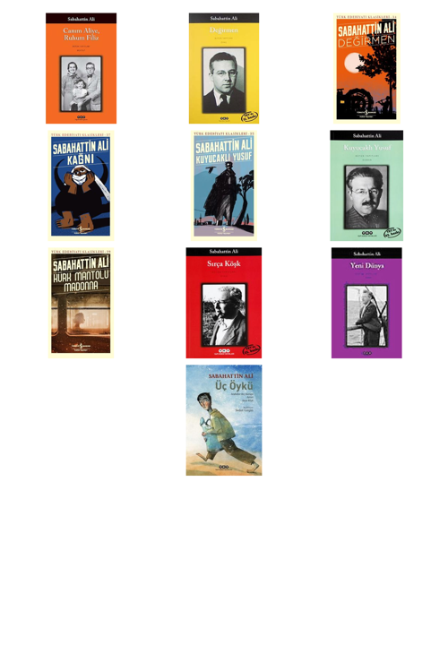 Sabahattin Ali Canım Aliye, Ruhum Filiz +9 Adet Kitap Set