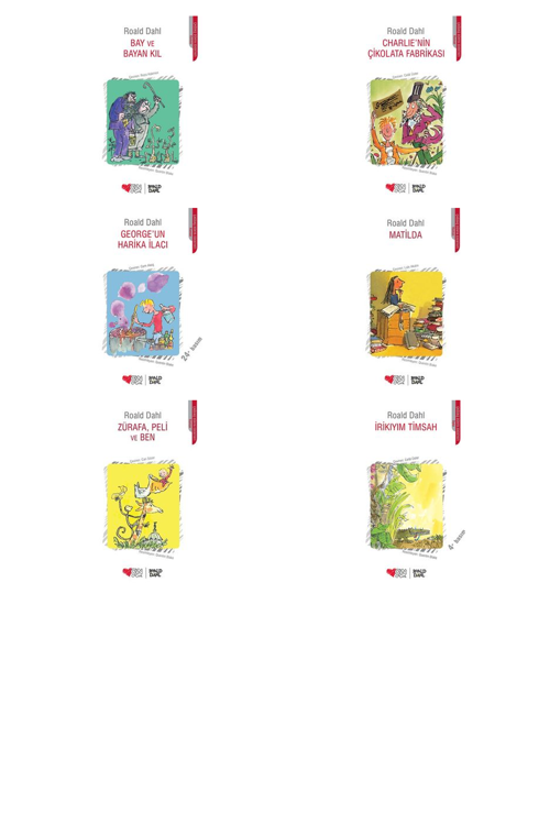 Roald Dahl Bay ve Bayan Kıl +5 Adet Kitap Set