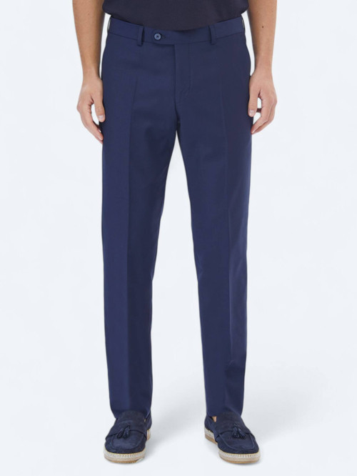 Saks Düz Dokuma Fitted Fit Klasik Yün Karışımlı Pantolon
