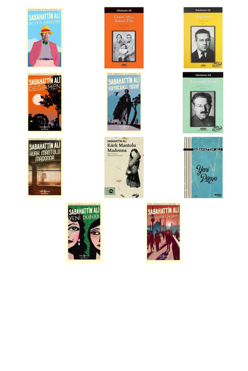 Sabahattin Ali Bütün Şiirleri +10 Adet Kitap Set