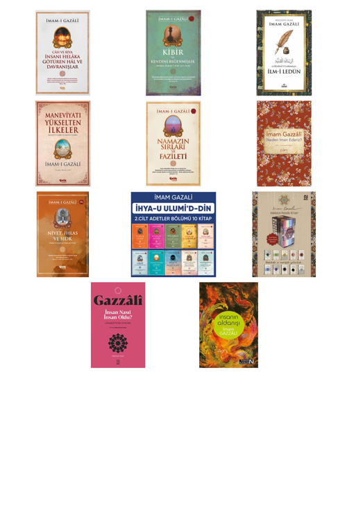 İmam Gazali Cah ve Riya İnsanı Helaka Götüren Hal ve +10 Adet Kitap Set