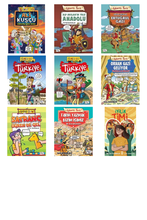 Metin Özdamarlar Ali Kuşçu & Sönmeyen Bilim Güneşi +8 Adet Kitap Set