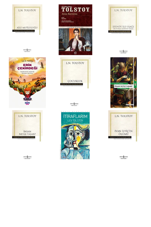 Lev N. Tolstoy Aile Mutluluğu (Karton Kapak) +8 Adet Kitap Set