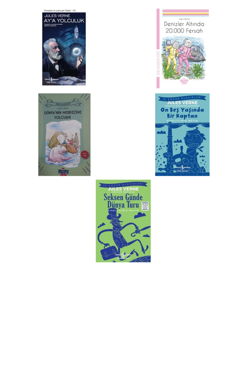 Jules Verne Ay'a Yolculuk +4 Adet Kitap Set