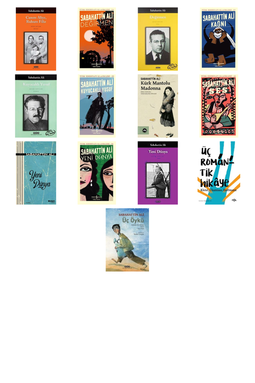 Sabahattin Ali Canım Aliye, Ruhum Filiz +12 Adet Kitap Set