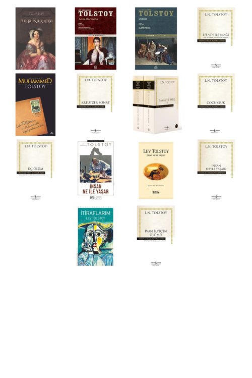 Lev N. Tolstoy Anna Karenina +13 Adet Kitap Set