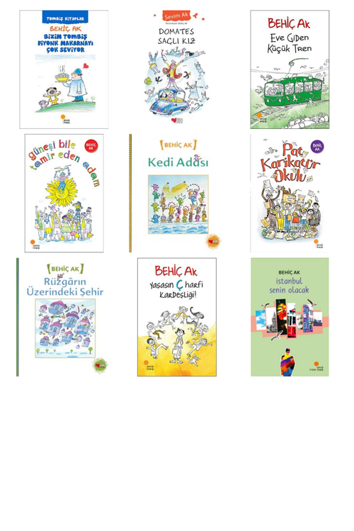 Behiç Ak Bizim Tombiş Fiyonk Makarnayı Çok Seviyo +8 Adet Kitap Set