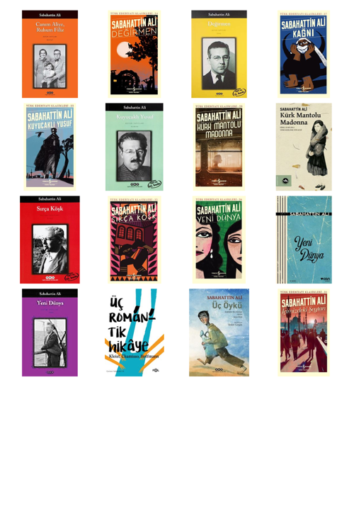 Sabahattin Ali Canım Aliye, Ruhum Filiz +15 Adet Kitap Set