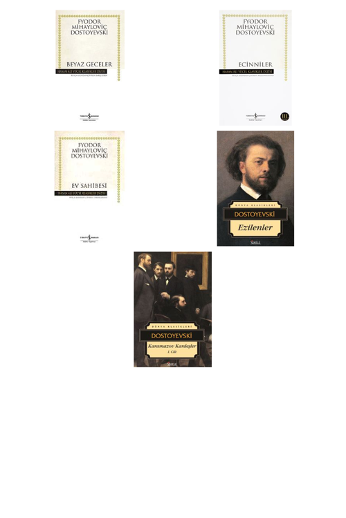 Fyodor Mihailoviç Dostoyevski Beyaz Geceler (Karton Kapak) +4 Adet Kitap Set