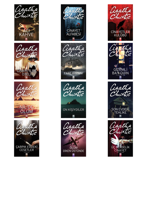 Agatha Christie Acı Kahve +11 Adet Kitap Set