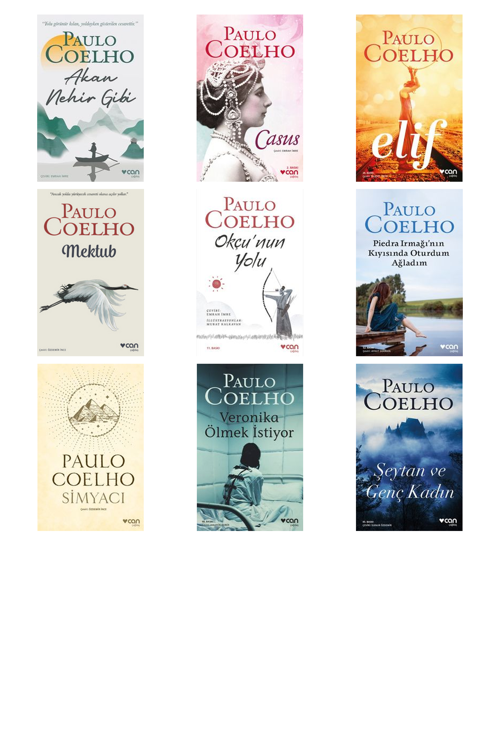 Paulo Coelho Akan Nehir Gibi +8 Adet Kitap Set