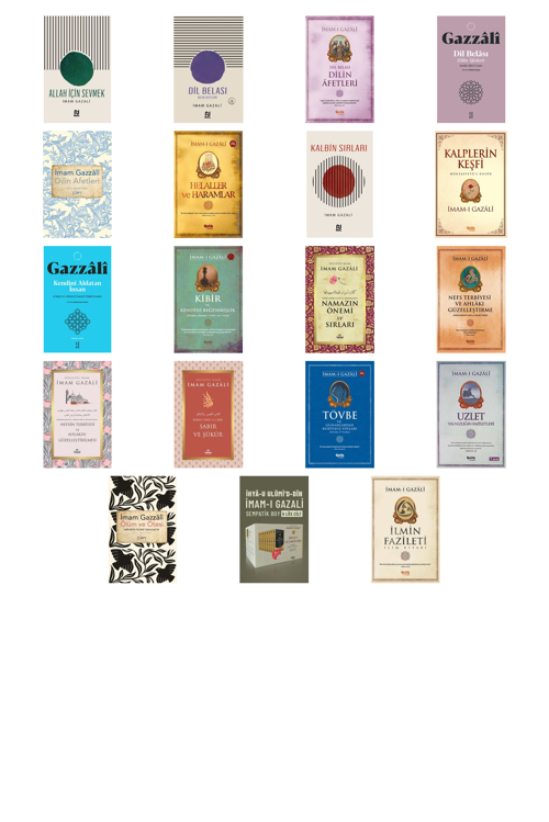 İmam Gazali Allah İçin Sevmek +18 Adet Kitap Set
