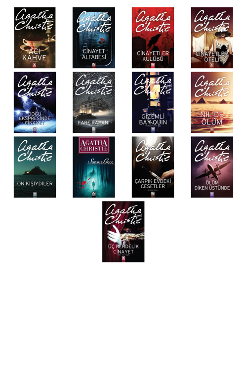 Agatha Christie Acı Kahve +12 Adet Kitap Set
