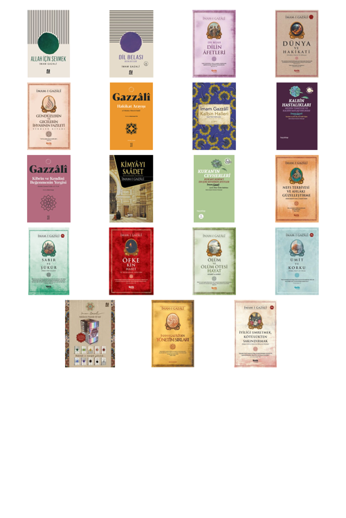 İmam Gazali Allah İçin Sevmek +18 Adet Kitap Set