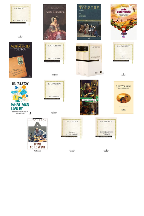 Lev N. Tolstoy Aile Mutluluğu (Karton Kapak) +14 Adet Kitap Set