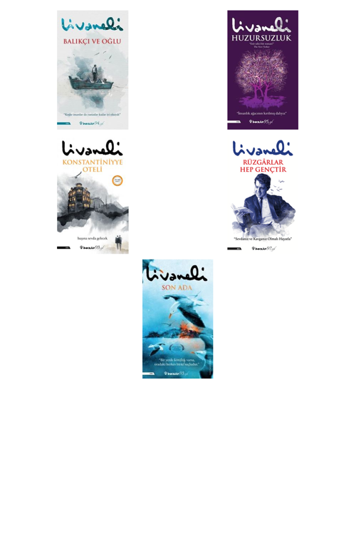 Zülfü Livaneli Balıkçı ve Oğlu +4 Adet Kitap Set