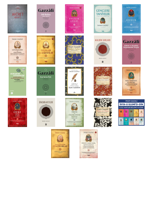 İmam Gazali Ahiret Hayatı / Ölüm - Kabir - Kıyamet +21 Adet Kitap Set