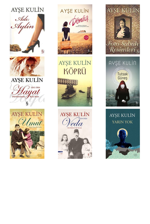 Ayşe Kulin Adı Aylin +8 Adet Kitap Set
