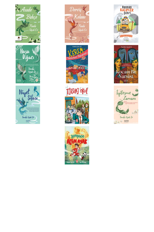 Funda Uçuk Er Asude Bahçe +9 Adet Kitap Set