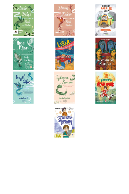Funda Uçuk Er Asude Bahçe +9 Adet Kitap Set
