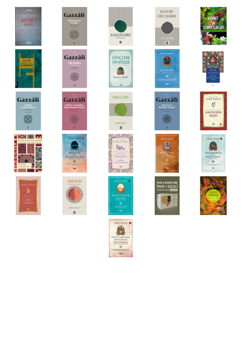 İmam Gazali Ahiret Hayatı / Ölüm - Kabir - Kıyamet +25 Adet Kitap Set