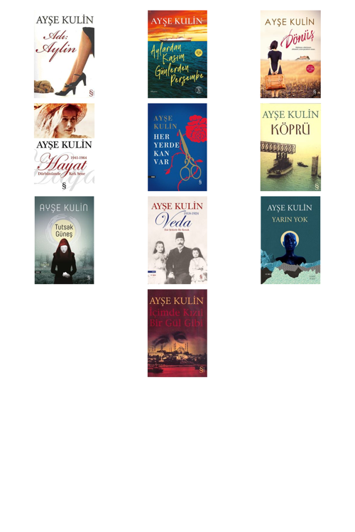 Ayşe Kulin Adı Aylin +9 Adet Kitap Set