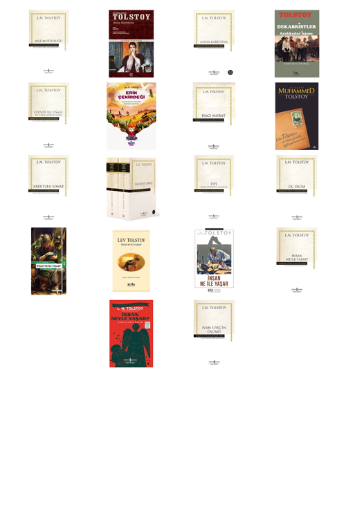 Lev N. Tolstoy Aile Mutluluğu (Karton Kapak) +17 Adet Kitap Set