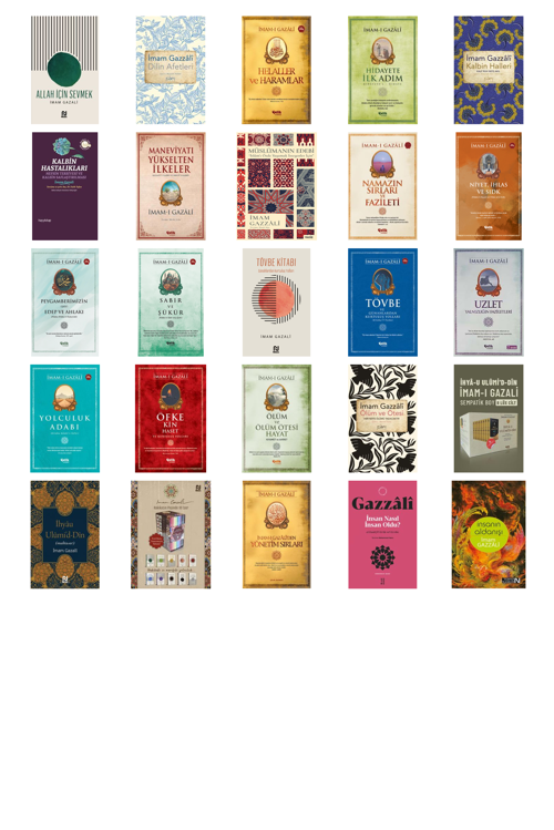 İmam Gazali Allah İçin Sevmek +24 Adet Kitap Set