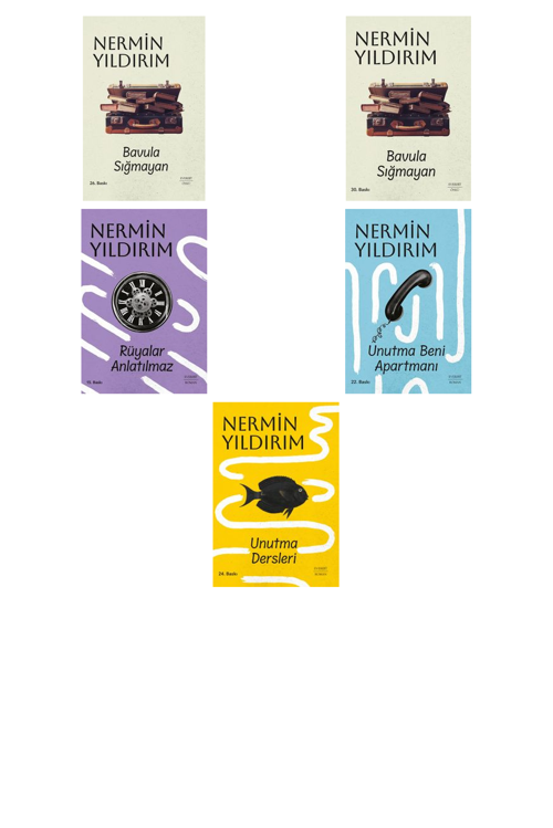 Nermin Yıldırım Bavula Sığmayan (Ciltli) +4 Adet Kitap Set