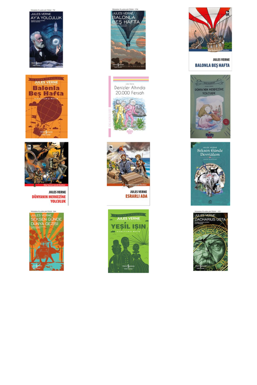 Jules Verne Ay'a Yolculuk +11 Adet Kitap Set