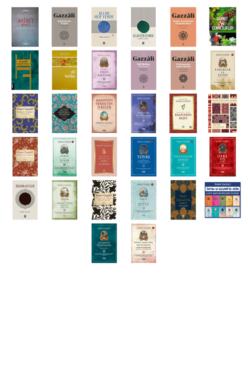 İmam Gazali Ahiret Hayatı / Ölüm - Kabir - Kıyamet +31 Adet Kitap Set