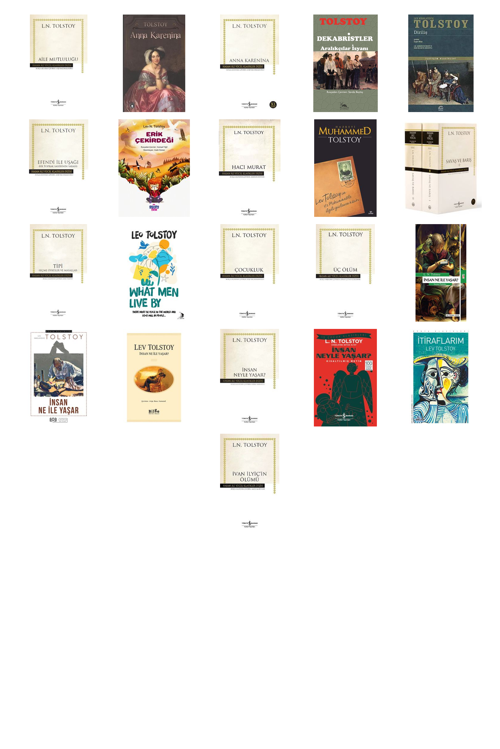 Lev N. Tolstoy Aile Mutluluğu (Karton Kapak) +20 Adet Kitap Set