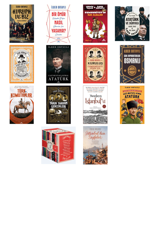 Prof. Dr. İlber Ortaylı,Şermin Yaşar Avrupa ve Biz & Geçmişten Günümüze +13 Adet Kitap Set