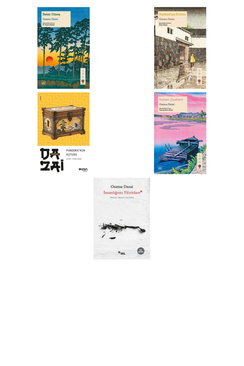 Osamu Dazai Batan Güneş +4 Adet Kitap Set