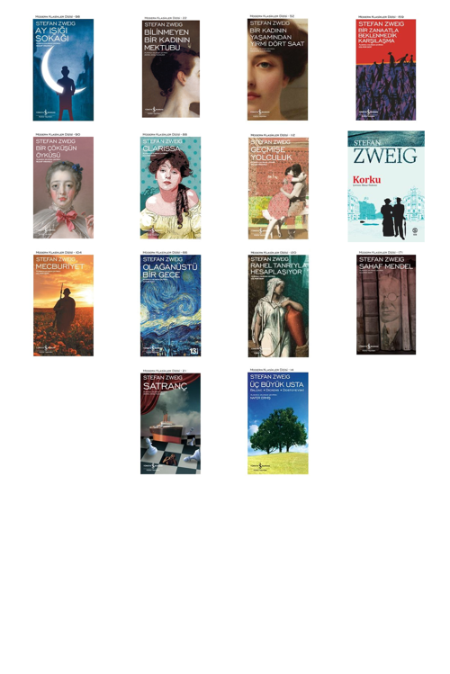 Stefan Zweig Ay Işığı Sokağı +13 Adet Kitap Set