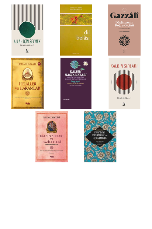 İmam Gazali Allah İçin Sevmek +7 Adet Kitap Set