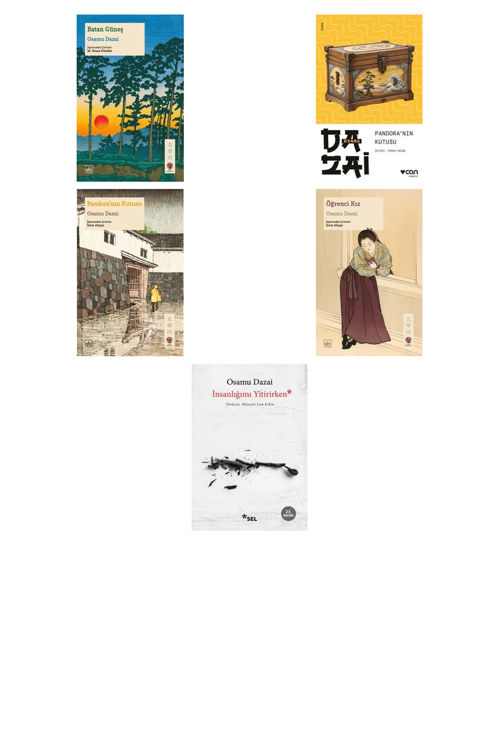 Osamu Dazai Batan Güneş +4 Adet Kitap Set