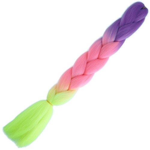 Afrika Örgülük Ombreli Sen 100 Gr. / Mor / Açık Pembe / Neon Sarı