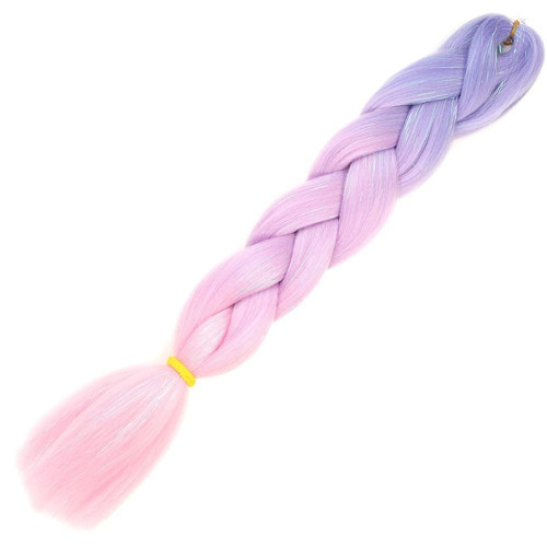 Simli Lila / Pembe / Şeker Pembesi Ombreli Örgülük 100 Gr.