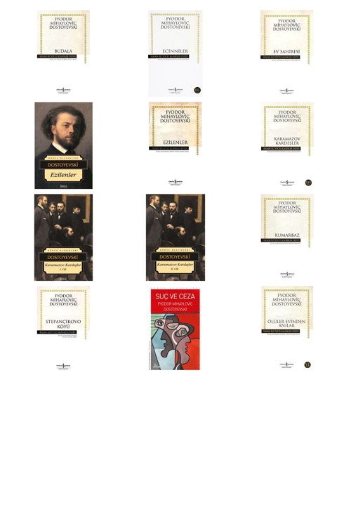 Fyodor Mihailoviç Dostoyevski Budala (Karton Kapak) +11 Adet Kitap Set