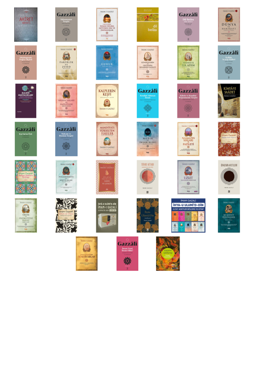 İmam Gazali Ahiret Hayatı / Ölüm - Kabir - Kıyamet +38 Adet Kitap Set