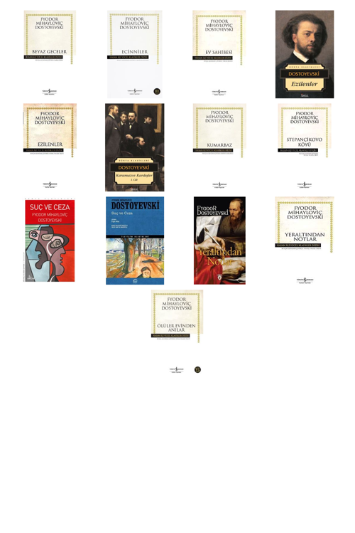 Fyodor Mihailoviç Dostoyevski Beyaz Geceler (Karton Kapak) +12 Adet Kitap Set