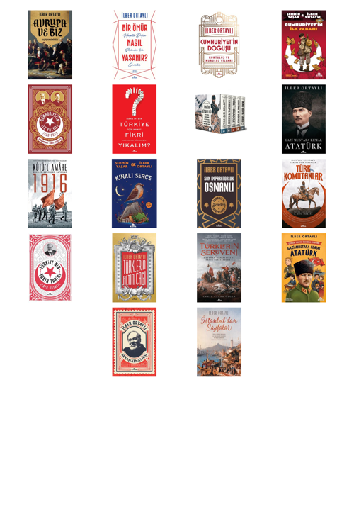 Prof. Dr. İlber Ortaylı,Şermin Yaşar Avrupa ve Biz & Geçmişten Günümüze +17 Adet Kitap Set