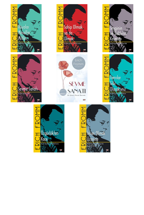 Erich Fromm Rüyalar Masallar Mitler & Sembol Dilinin +7 Adet Kitap Set